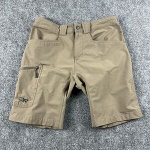 Outdoor Research Voodoo 10in Shorts Mens 30 Beige Hiking‎ Softshell Stretch